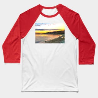 Sunset Sand Castle Builder Baseball T-Shirt